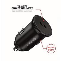 Swissten 45W PD Metal Car Charger Adapter Black 20118100
