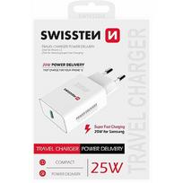 Swissten Premium 25W Travel Charger USB-C PD 3.0 White SW-USBCPD25W-W