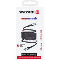 Swissten Magnetic Self-Winding USB-C / Lightning Data Cable 1m 71551020