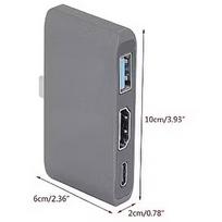 RoGer RO-AD2 (3 in 1) USB-C Multiport Adapter / USB 3.0 / HDMI / USB-C / Grey RO-AD2