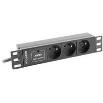 Lanberg Surge protector Rack PDU 10 1U 3x PL 2m 10A black C14  PDU-03E-0200-IEC-BK