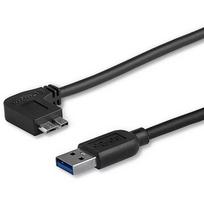 Startech USB-A to Micro-B, Slim, Angle, 1m USB3AU1MLS