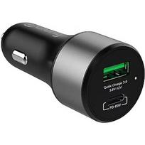 Crong Car charger USB-C PD 45W + USB QC 3.0 18W black CRG-PWRC-USBC63-BLK
