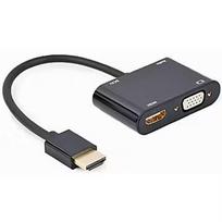 Gembird HDMI male to HDMI female + VGA f A-HDMIM-HDMIFVGAF-01