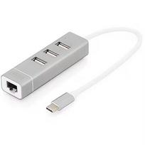Digitus USB 2.0 Typee C Hub with LAN adapter DA-70253