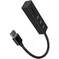 Axagon HMA-CR3A 3x USB-A + SD/microSD, USB3.2 Gen 1 hub, metal, 20cm USB-A cable HMA-CR3A