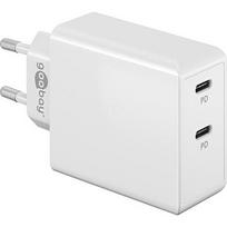 Goobay 61758 Dual USB-C PD Fast Charger (36 W), White 61758