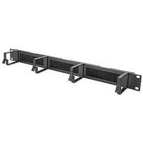 Assmann CABLE MANAGEMENT PANEL 19IN 1U BRUSH ENTRIES 4XCABLERINGS BLACK DN-97663