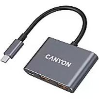 Canyon hub DS-3 3in1 USB-C Dark Grey CNS-TDS3