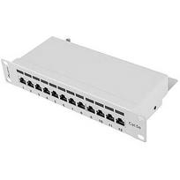 Lanberg Patch Panel 10'', 12 port 1U, cat.5e, gray PPF5-9012-S