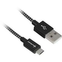 Sharkoon USB 2.0 A-B black / grey 3.0m - Aluminum + Braid 4044951027026