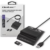 Action Qoltec smart card reader + USB-C adapter SCR-0636 5901878506364