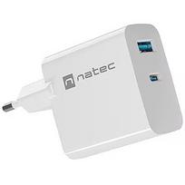 Natec Ladowarka sieciowa RiberaGAN USBA USBC 65W NUC-2144