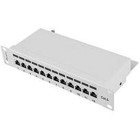 Lanberg Patch Panel 10'', 12 port 1U, cat.6, grey PPF6-9012-S