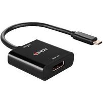 Lindy USB converter, USB-C male > DisplayPort female (black, 21cm, 4K 144Hz) 43269