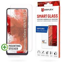 Displex Smart Glass (9H) für Samsung Galaxy A24/A25 5G Montagesticker, unzerbrechlich, ultra-dünn, unsichtbar 01836