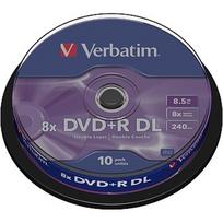 Verbatim  DVD+R DL Verbatim  8.5GB Double Layer 8x AZO, 10 Pack Spindle 43666V