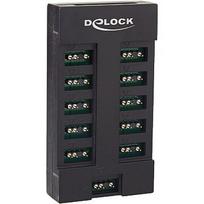 Delock RGB Hub for ARGB LEDs with 10 ports (black) 64128