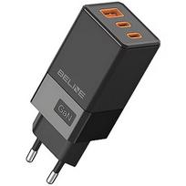 Beline Charger 65W GaN 2xUSB-C +USB-A only head black BELI02750