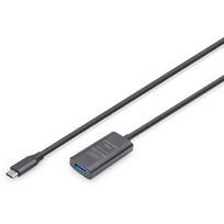 Digitus Active USB-C 3.2 Gen1 to USB-A 5G Extension Cable, 5m DA-73110