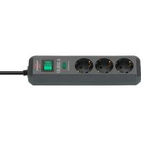 Brennenstuhl Eco-Line Power Strip 3-way with overvoltage protection, 1.5m, Gray 1158810315