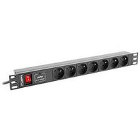 Lanberg Surge protector Rack PDU 1U 7x PL 2m 16A black PDU-07E-0200-BK