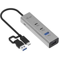 i-tec D I-TEC Universal Charging Metal HUB 2x USB-C 3.2 Gen.1 + 2x USB-A 3.2 Gen.1 1x USB-C PD 85W CAHUBMETAL2A2CPD