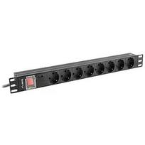 Lanberg L.zasil.rack PDU 1U 16A 2m 8sch. PDU-08F-0200-B PDU-08F-0200-BK