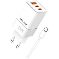 Beline Charger 65W GaN 2xUSB-C +USB-A + USB-C cable BELI02751