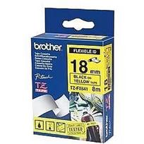 Brother TZE-FX641, 18mm, black on yellow flexi tape TZEFX641