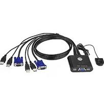 Aten CS22U 2-Port USB KVM Switch, Remote port selector, 0.9m cables CS22U-A7