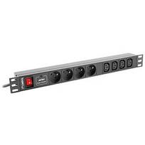 Lanberg Surge protector Rack PDU 1U 4x PL 4x C13 2m PDU-04E04I-0200-IEC-BK
