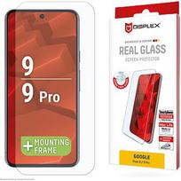 Displex Panzerglas 2D/ Clear (10H) für Google Pixel 9/9 Pro Eco-Montagerahmen, Tempered Glas, kratzer-resistente Schutzfolie, hüllenfreundlich 02007