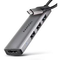 Axagon HMC-H3A USB hub 4in1 5Gbps HDMI 3xUSB-A USB- HMC-H3A
