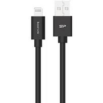 Silicon Power Cable USB - Lightning LK15AL 1M PVC Mfi Black SP1M0ASYLK15AL1K