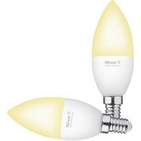Trust E14 DUO-PACK LED CCT WI-FI Smarte WiFi LED-Kerze, Lichtstimmung weiß, Fassung E14, von Ihrem Smartphone/Tablet zu steuern 71297