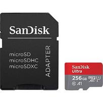SanDisk Ultra, microSDXC, 256GB, UHS-I, U1, V10 +Adapter SDSQUAC-256G-GN6MA