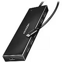 Axagon HUE-F7A 7x USB 3.2 Gen 1 Aluminium Flat Hub, 30 cm USB-C-Kabel HUE-F7C