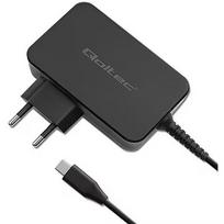 Qoltec 52387 GaN POWER PRO charger 1xUSB-C 90W 5-20V 3-4.5A Black 52387