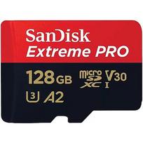 SanDisk Extreme Pro, microSDXC, 128GB, UHS-I, U3, V30 +Adapter SDSQXCD-128G-GN6MA