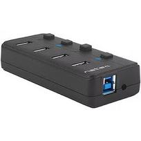 Natec Hub USB 3.0 Mantis2, 4-ports on/off with AC Adapter, Black NHU-1557