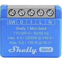 Shelly Relais "1 Mini Gen4" WLAN BT max. 8A 1 Kanal WLAN Matter Zigbee Bluetooth Unterputz Shelly_1_Mini Gen4