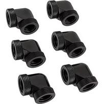 Raijintek Anschluss PELIAS D160906, 16mm, 90 Grad Adapter - 6er-Pack, schwarz 0R40B00235