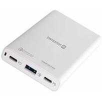 Swissten Travel Charger Notebooks and MacBook / 60W / PD3.0 / QC3.0 / PPS / White SW-TCH-60W-PD30-QC30-W
