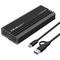 Qoltec 52270 NV2270 enclosure for drive M.2 SSD SATA NVMe USBC 2TB 52270