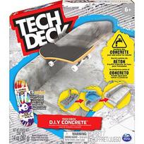 Spin Master Spin Master Tech Deck - Concrete Build Your Own Fingerboard Ramp Toy Vehicle (Multicolored, Made From Reusable Concrete, With Fingerboard) 6063132