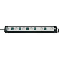 Brennenstuhl Premium-Line technology 5-fold Power Strip with individually switchable sockets, 3m, Black/Gray 1951550600