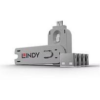 Lindy USB PORT BLOCKER 4PACK/WHITE 40454