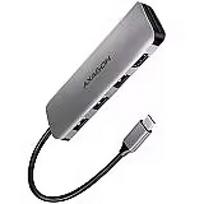 Axagon HMC-HCR3A USB-Hub, 3x USB-A + HDMI + SD/microSD, USB-C 3.2 Gen 1, 20 cm USB-C-Kabel HMC-HCR3A