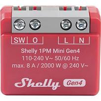 Shelly Relais "1PM Mini Gen4" WLAN BT Matter Zigbee Messfunktion max 8A 1 Kanal Unterputz Shelly_1PM_Mini Gen4